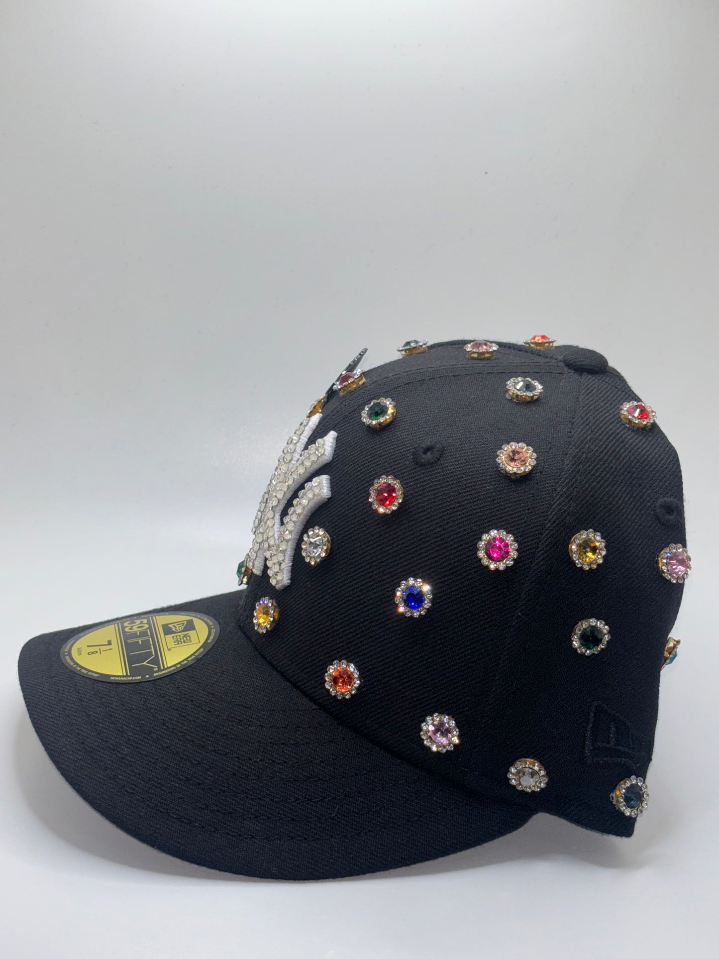 * 360 Rainbow Black New York Yankees Crystallized Fitted