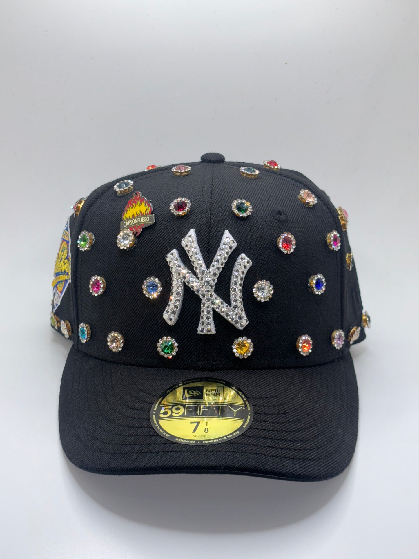 * 360 Rainbow Black New York Yankees Crystallized Fitted
